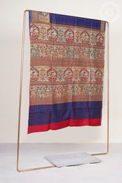Blue Tussar Saree with Kandhari Print