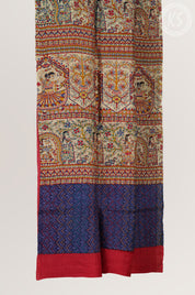 Blue Tussar Saree with Kandhari Print