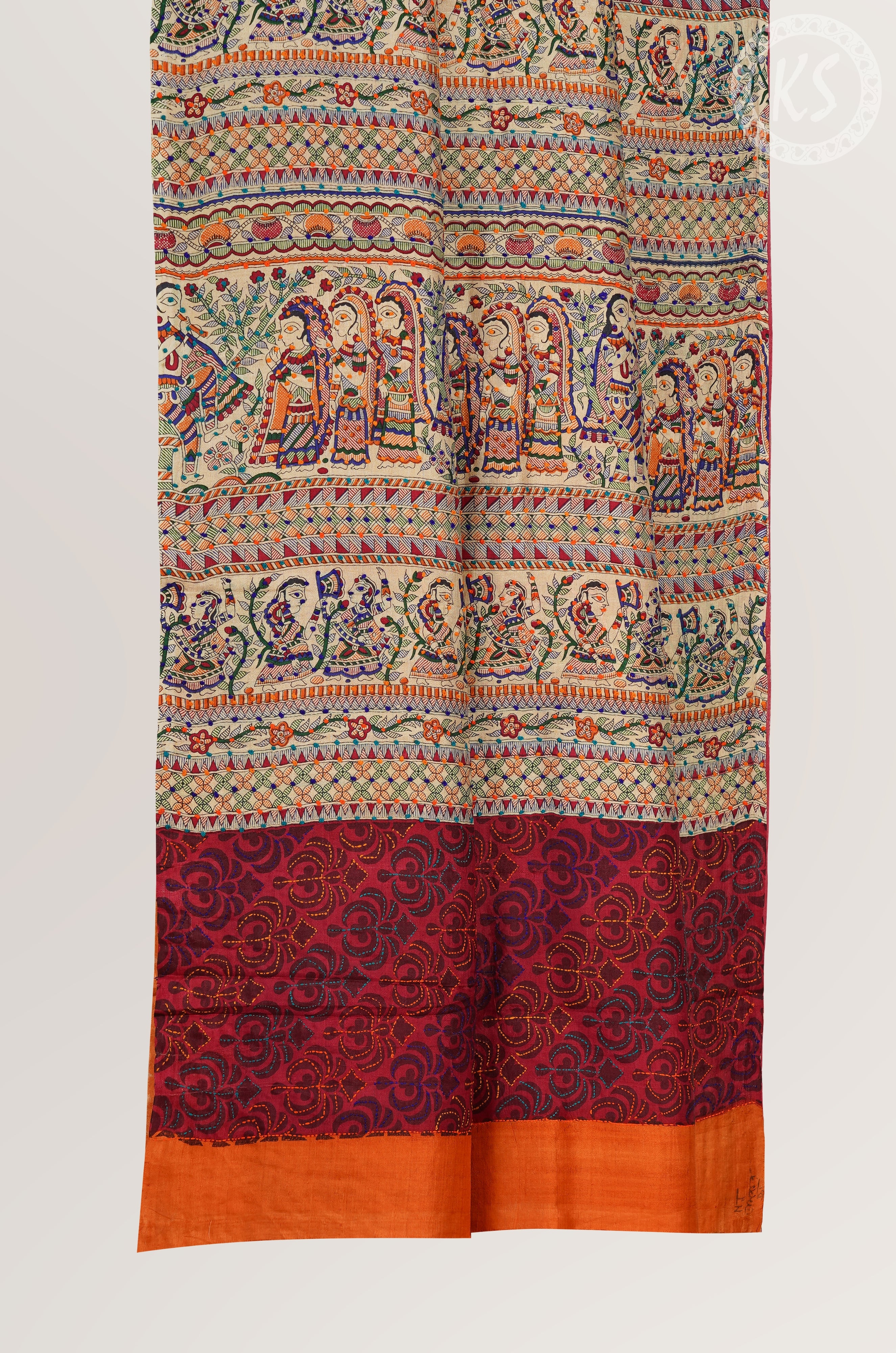 Araku Tussar Saree with Kandhari Print