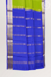 Olive Green Plain Mysore Silk Saree