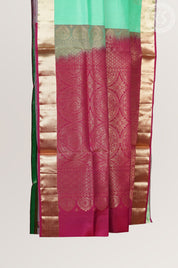 Pista Green Floral Butta soft silk Saree