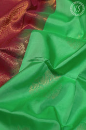 Pista Green Floral Butta soft silk Saree