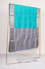 Sky Blue Soft Silk Saree with Floral Butta