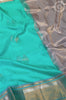 Sky Blue Soft Silk Saree with Floral Butta