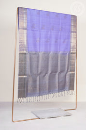 Lavendor Soft Silk Saree with Floral Butta