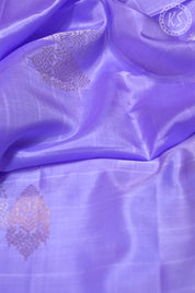 Lavendor Soft Silk Saree with Floral Butta