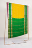 Yellow Mysore Silk Saree with Rangoli Butta