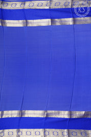 Sky Blue Mysore Silk Saree with Floral Butta