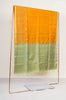 Orange Soft Silk Saree with Floral Butta