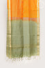 Orange Soft Silk Saree with Floral Butta