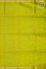 Yellow Soft Silk Saree with Floral Butta