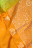 Yellow Soft Silk Saree with Floral Butta