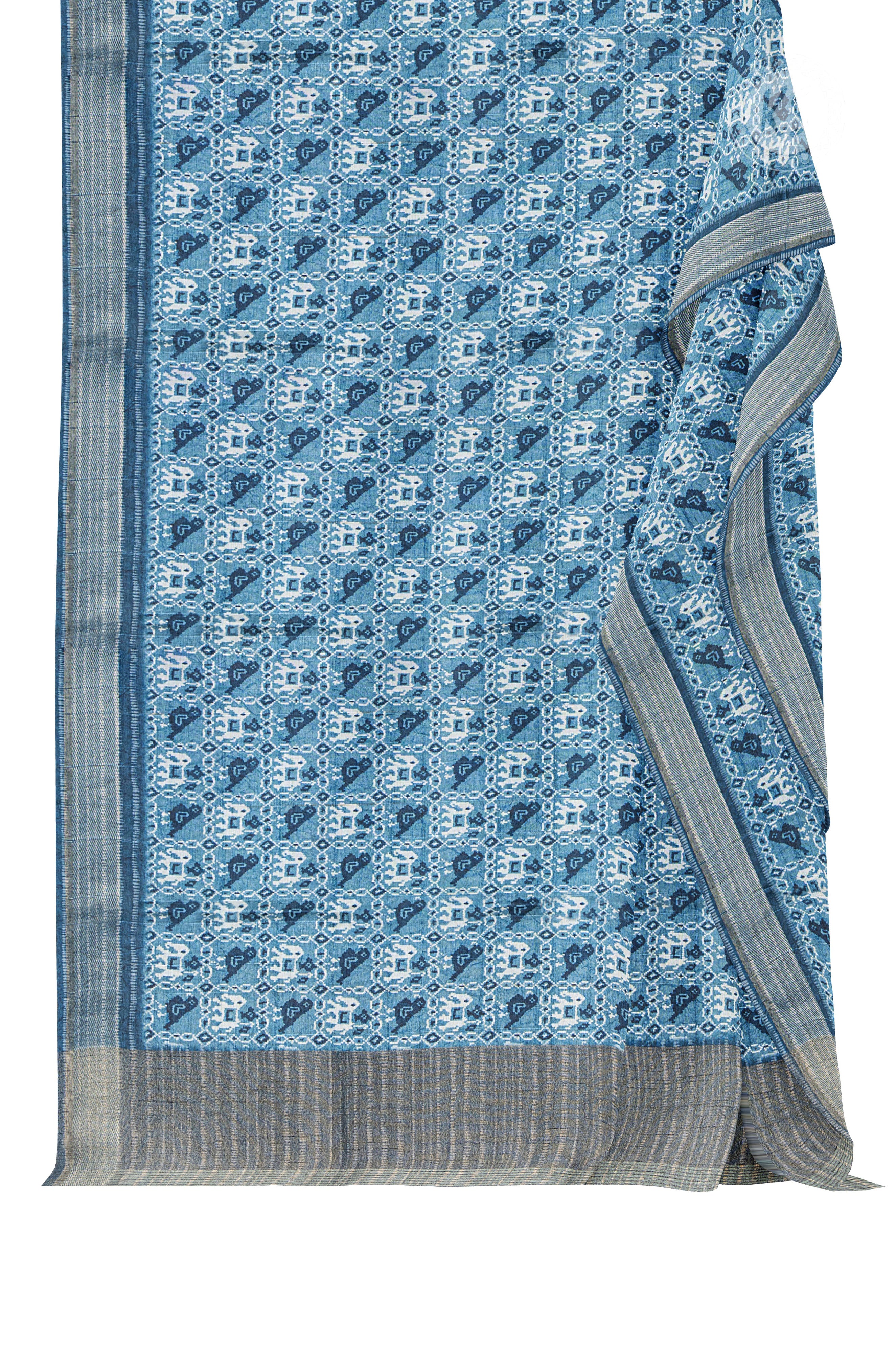 steel-blue-unstitched-chudidhar-set-with-bandhani-printed-duppatta-d