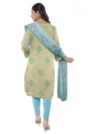 teal-green-unstitched-chudidhar-set-with-tree-design-c