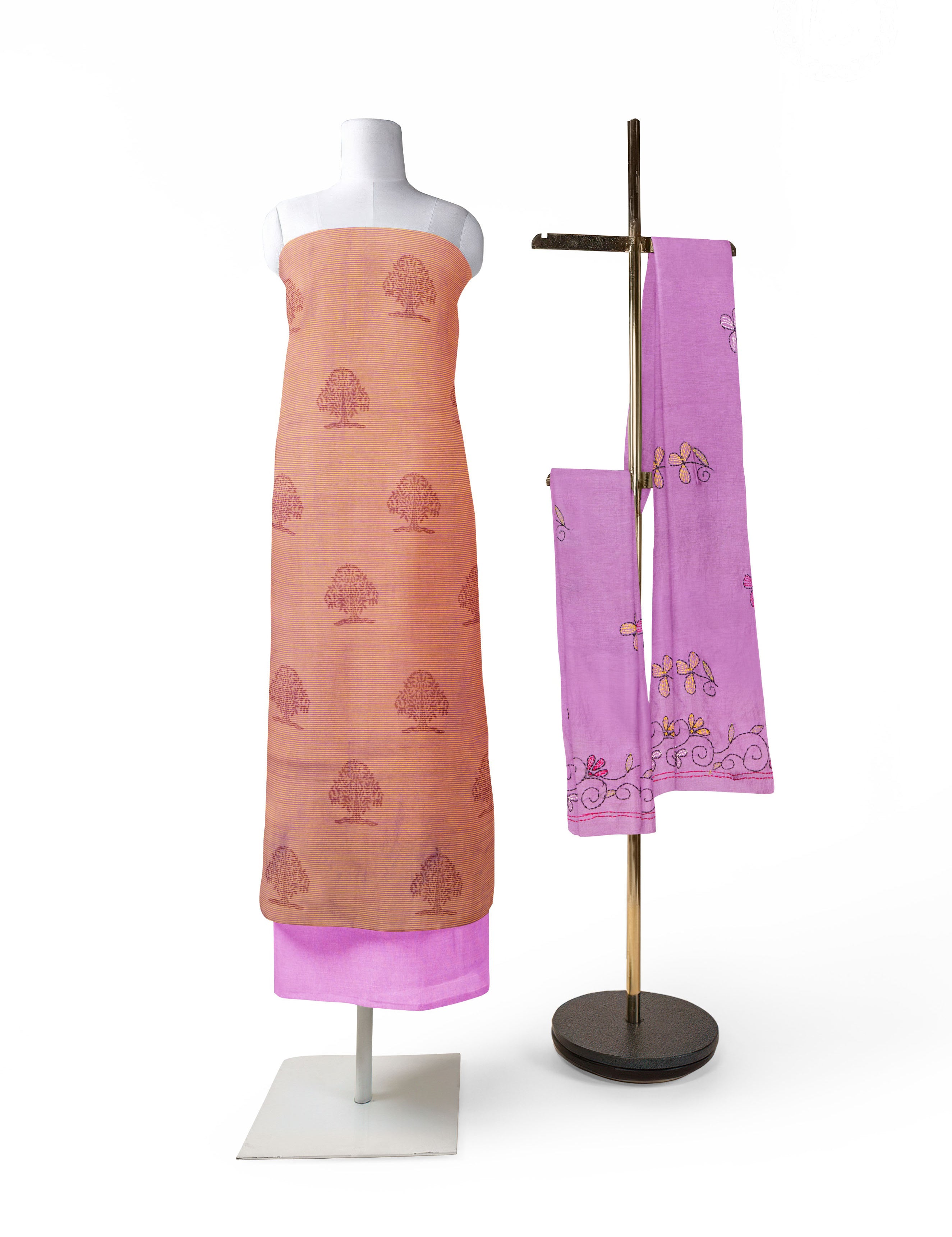 mauve-unstitched-chudidhar-set-with-tree-design-b