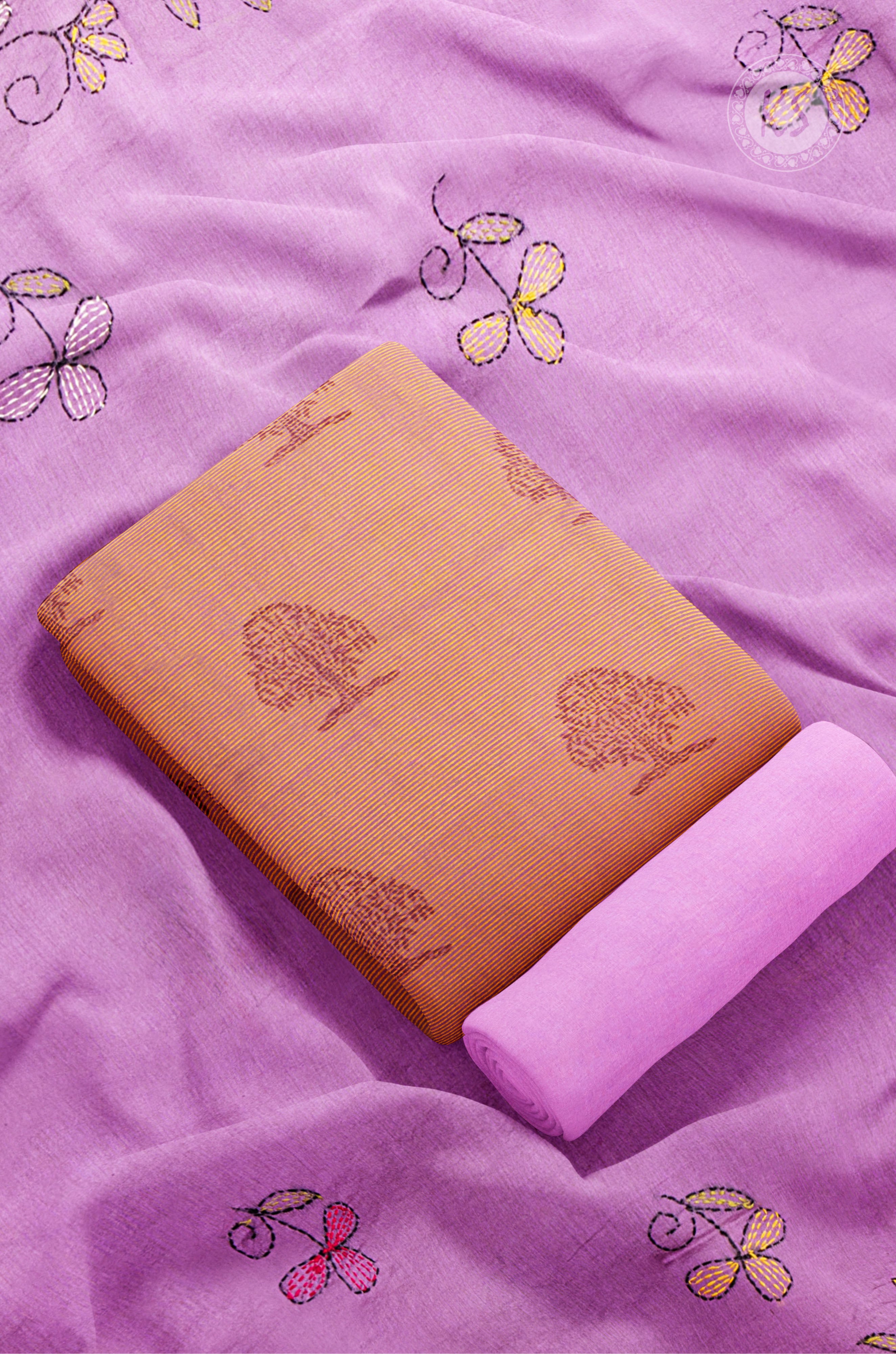 mauve-unstitched-chudidhar-set-with-tree-design-a