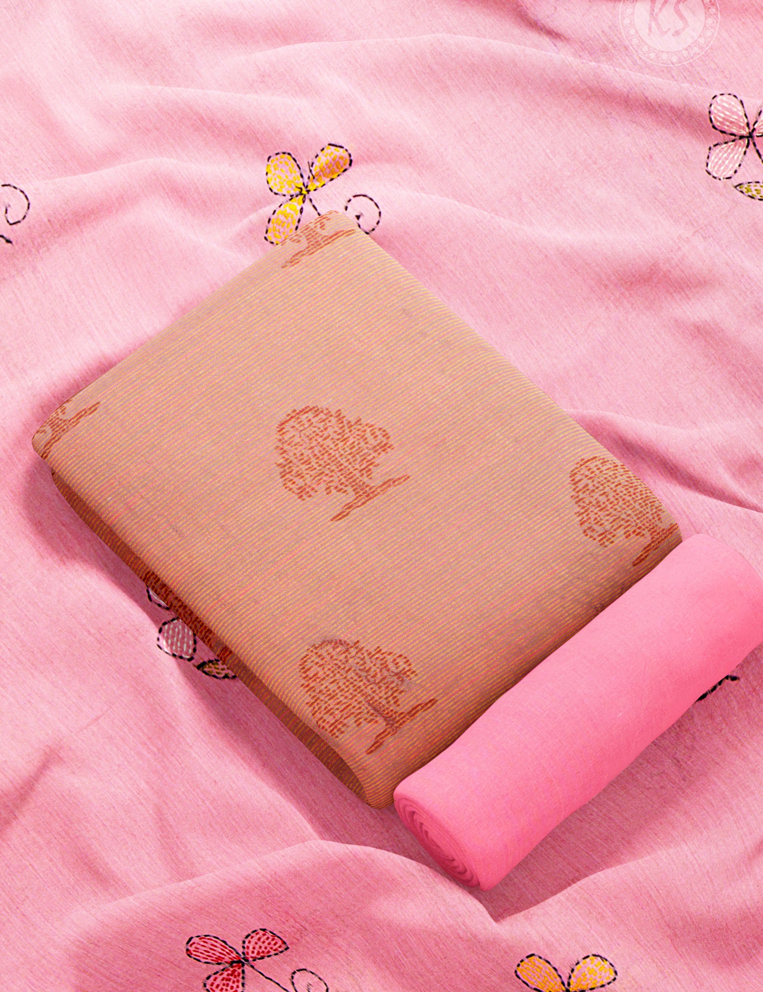 baby-pink-unstitched-chudidhar-set-with-tree-design-a