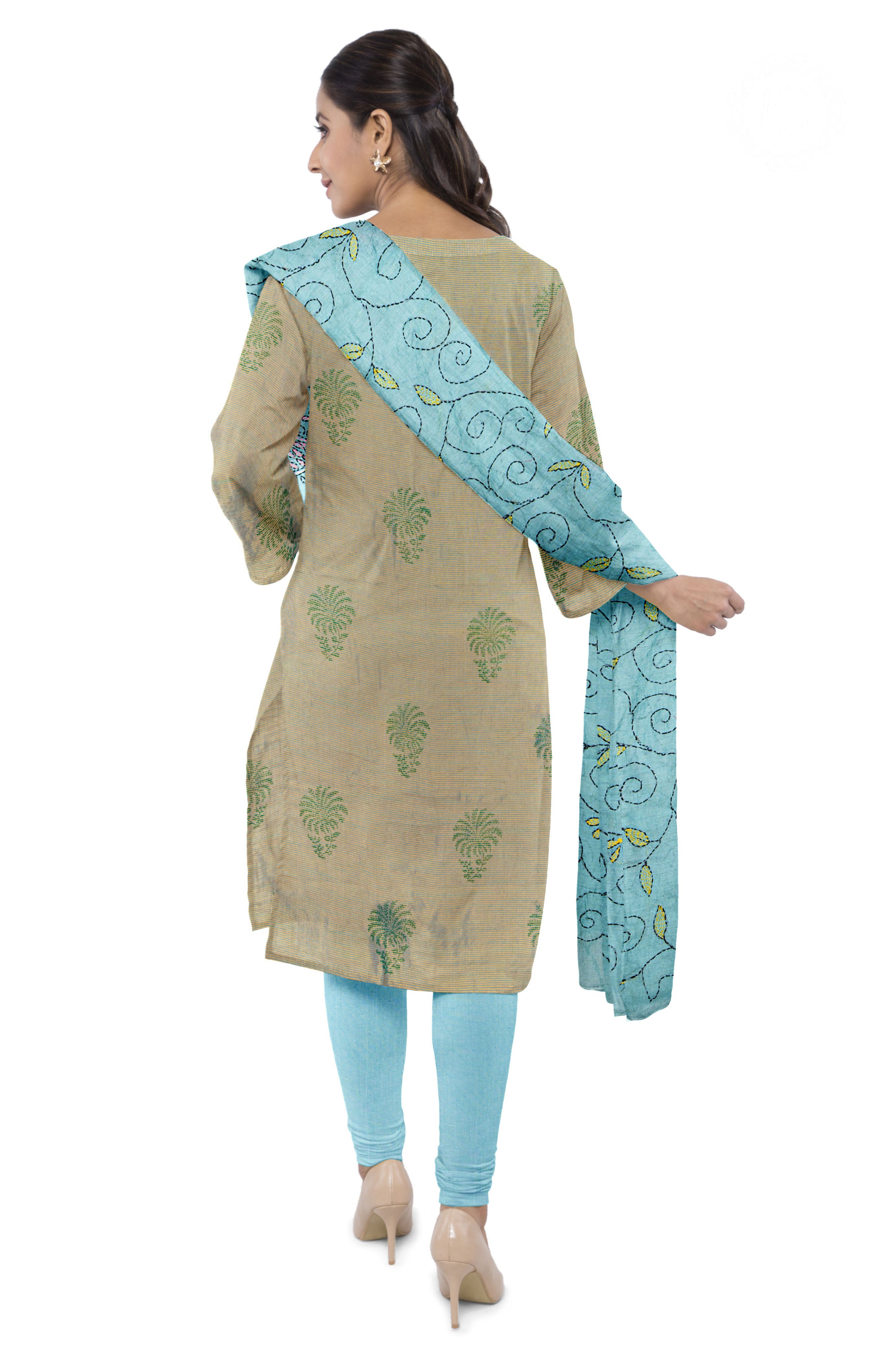 teal-green-unstitched-chudidhar-set-with-floral-design-c