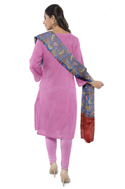 lavender-plain-unstitched-chudidhar-set-with-floral-printed-duppatta-c