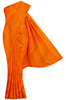 Pumpkin Orange Plain and Stripe Saree With Floral Printed Blouse