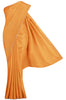 Melon Orange Plain and Stripe Saree with Floral Printed Blouse