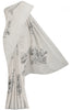 Grey and White Organza Embroidery Saree