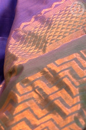 Royal Blue Leaf Butta Silk Cotton Saree
