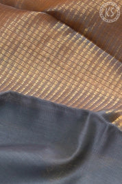 Grey Leaf Butta Silk Cotton Saree