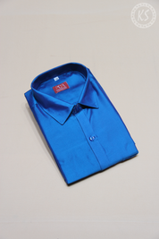 Peacock Blue Shirt With Full Sleeve