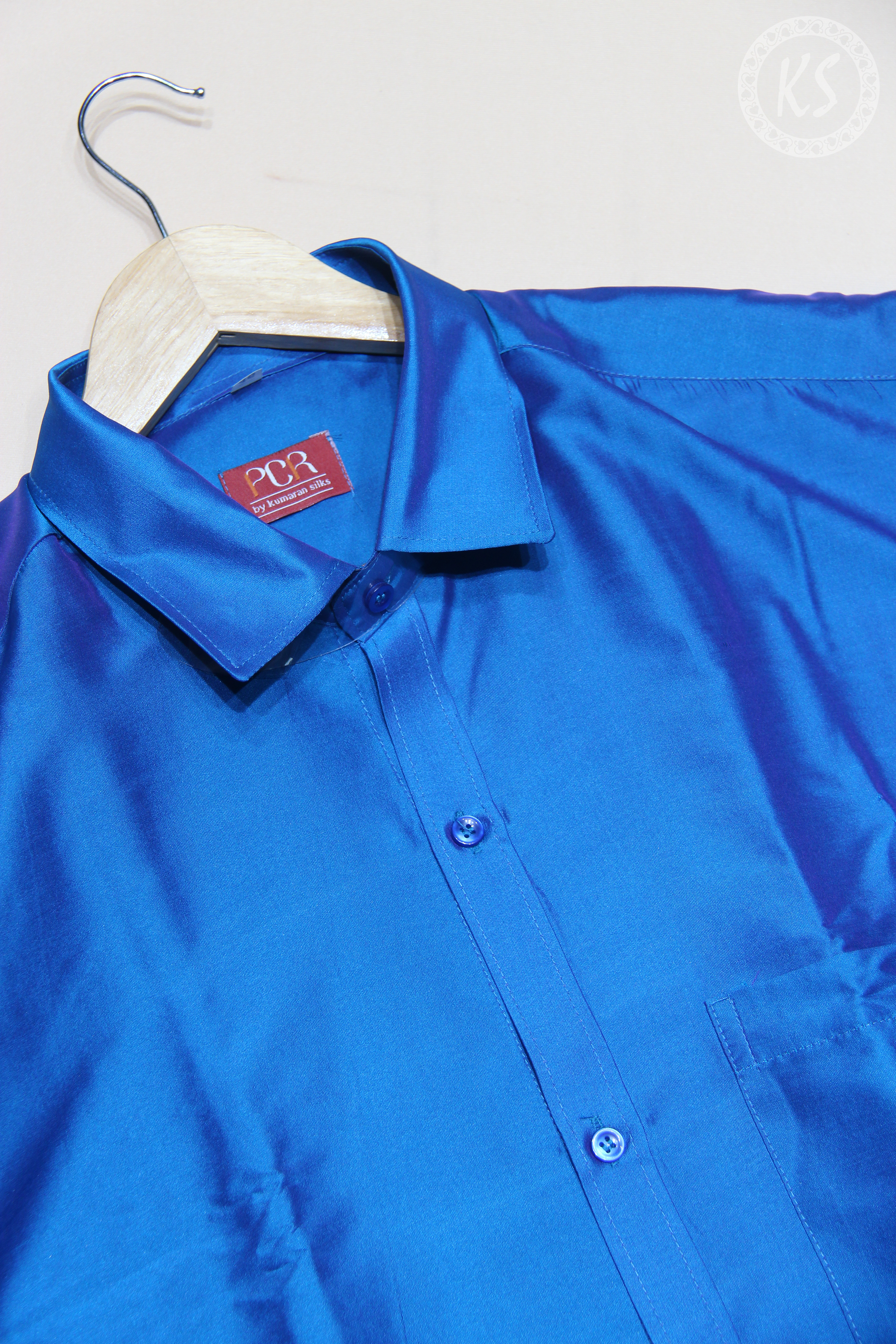 Peacock Blue Shirt With Full Sleeve