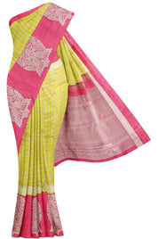 pista-green-silk-saree-with-checks-b