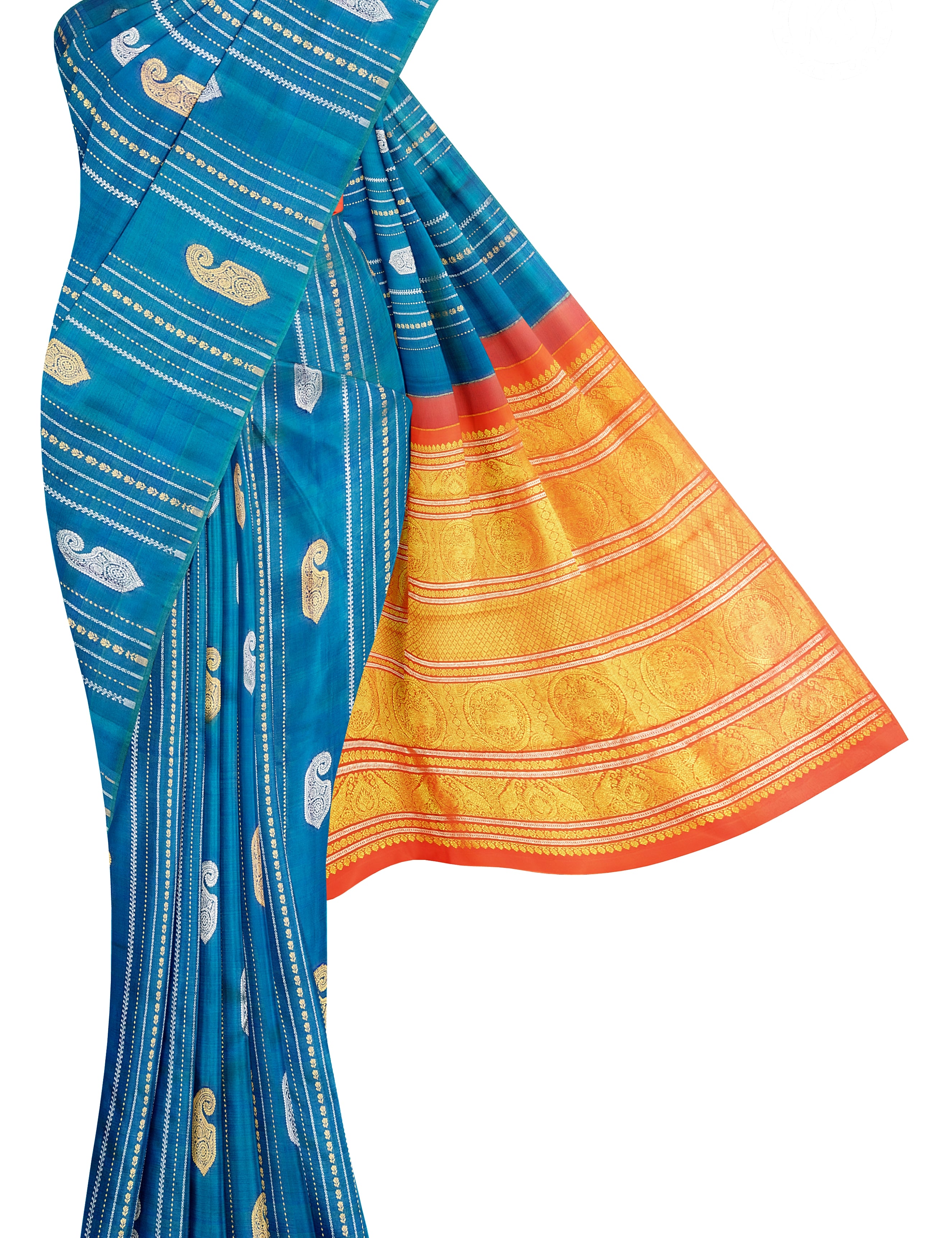 dual-tone-silk-saree-with-gold-and-silver-butta-b