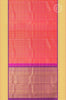 Pink Checks Silk Saree with Gold Border