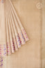 Off White Embossed Silk Saree