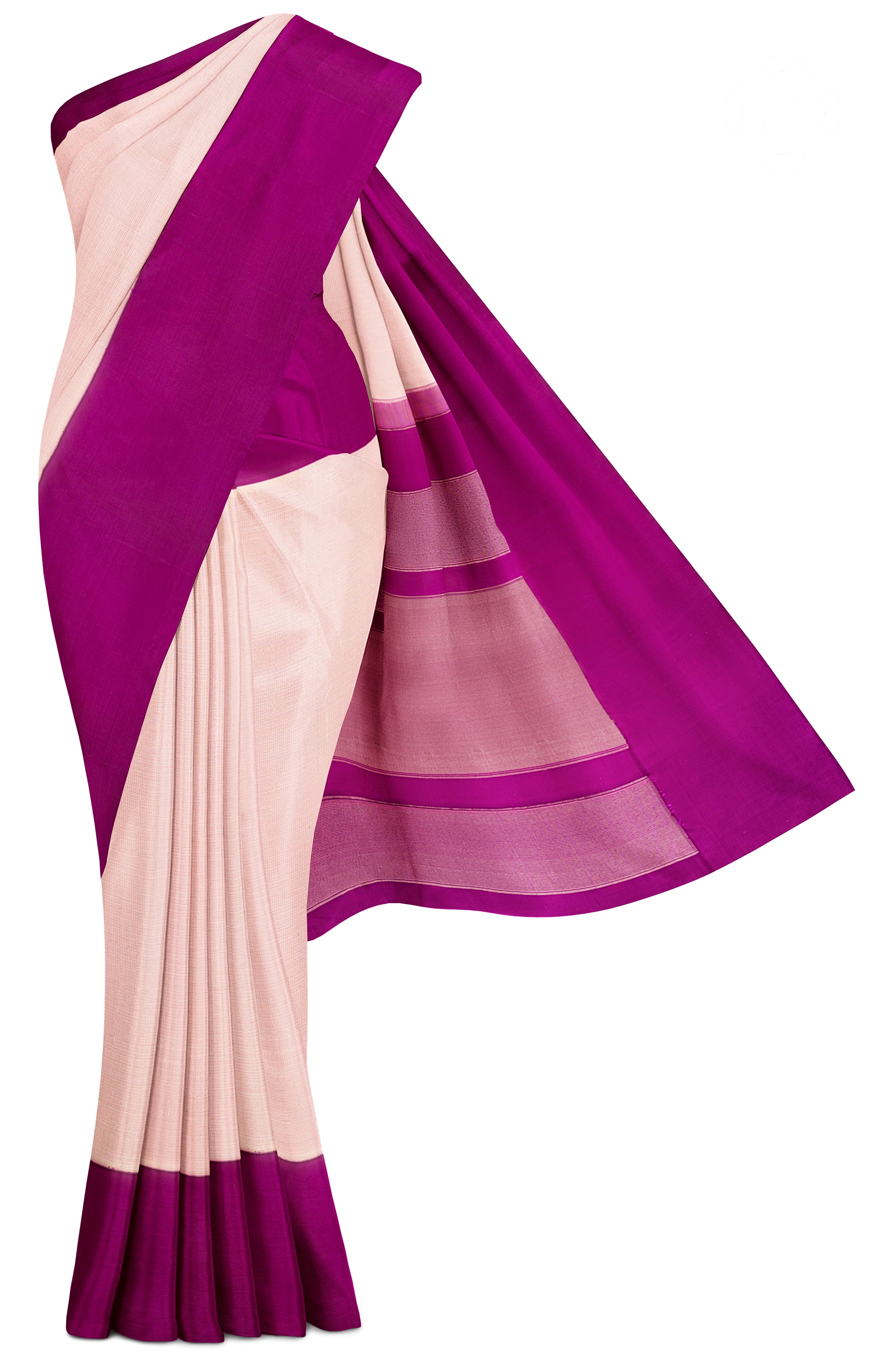 Sandal Stripe Silk Saree