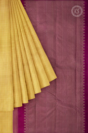 Sandal Silk Saree with Stripe & Small Butta