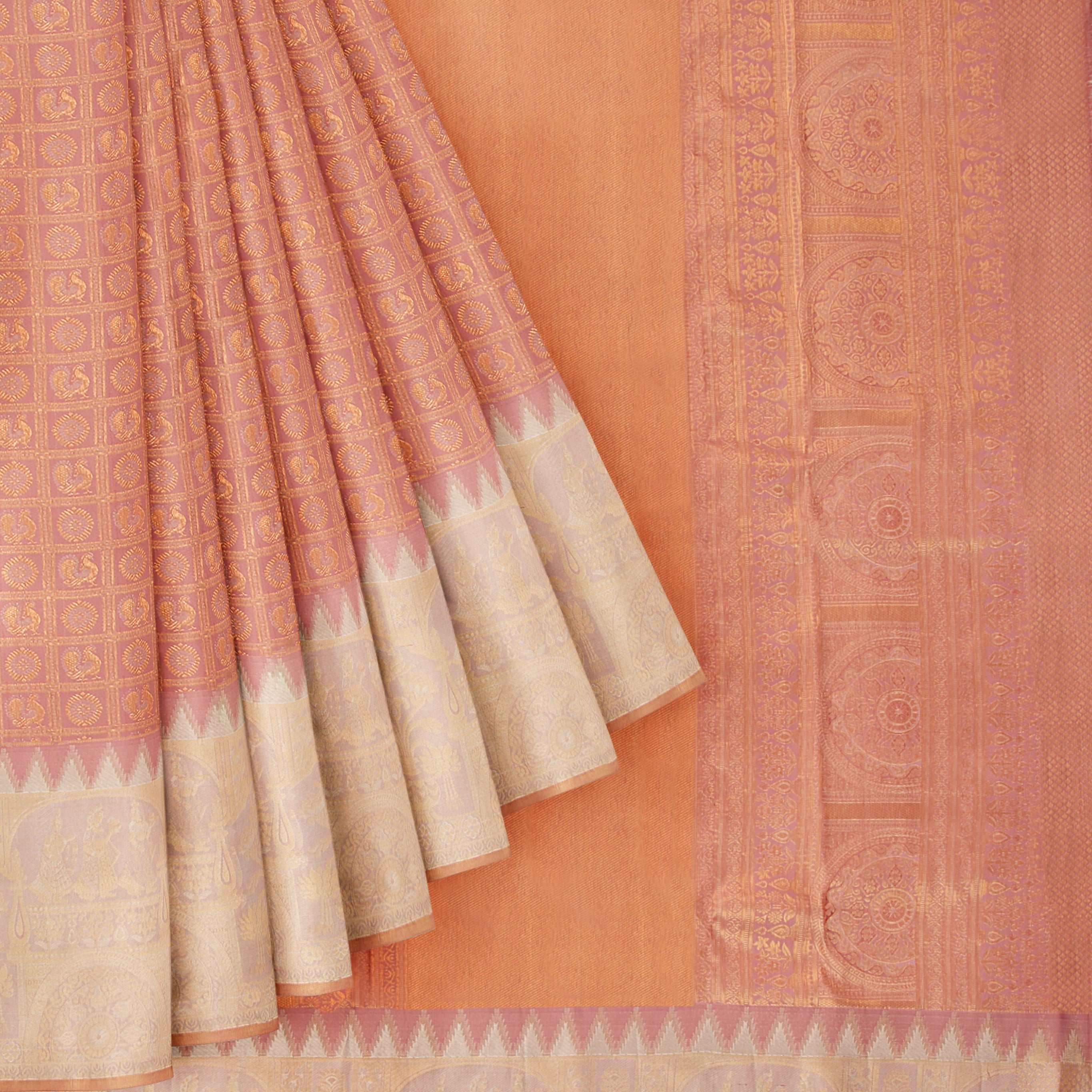 pink-brocade-silk-saree-with-checks-butta-a