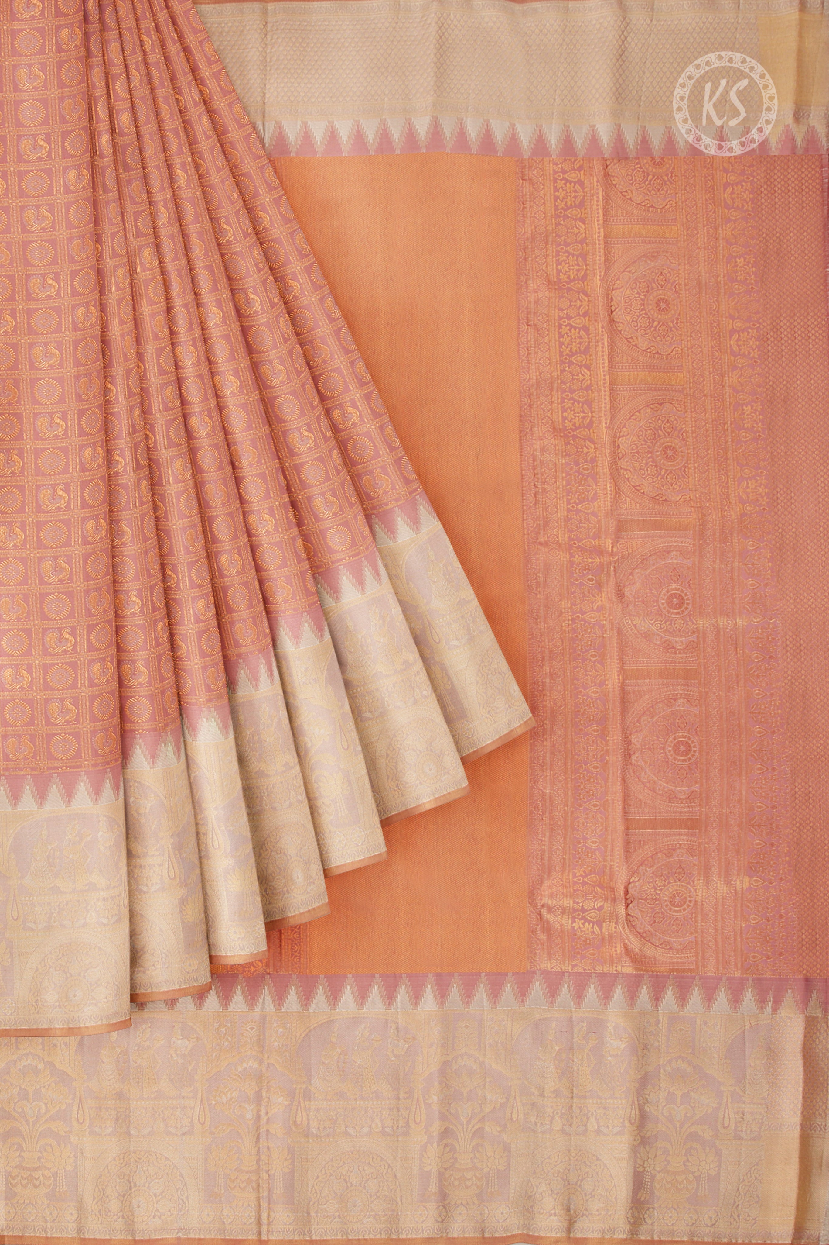 pink-brocade-silk-saree-with-checks-butta-a