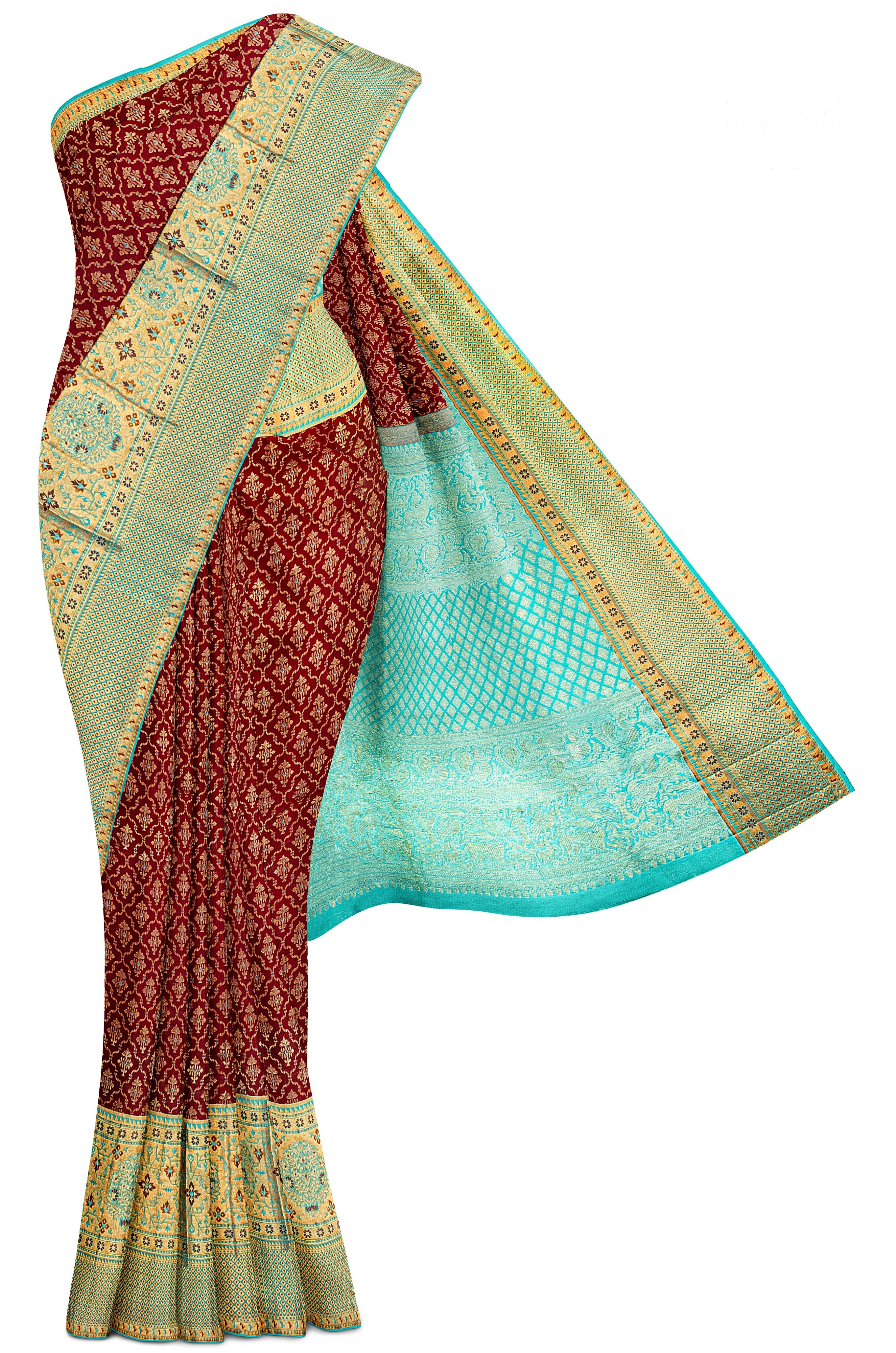 Araku Brocade Silk Saree with Meena Butta