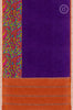 Violet Saree With Kalamkari Border