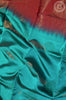 Dual Tone Peacock Green Stripe & Butta Pure Silk Mix Saree