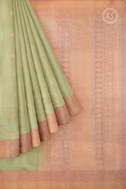 Pista Green Soft Silk Saree