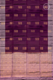 Purple Soft Silk Saree with Annam Butta