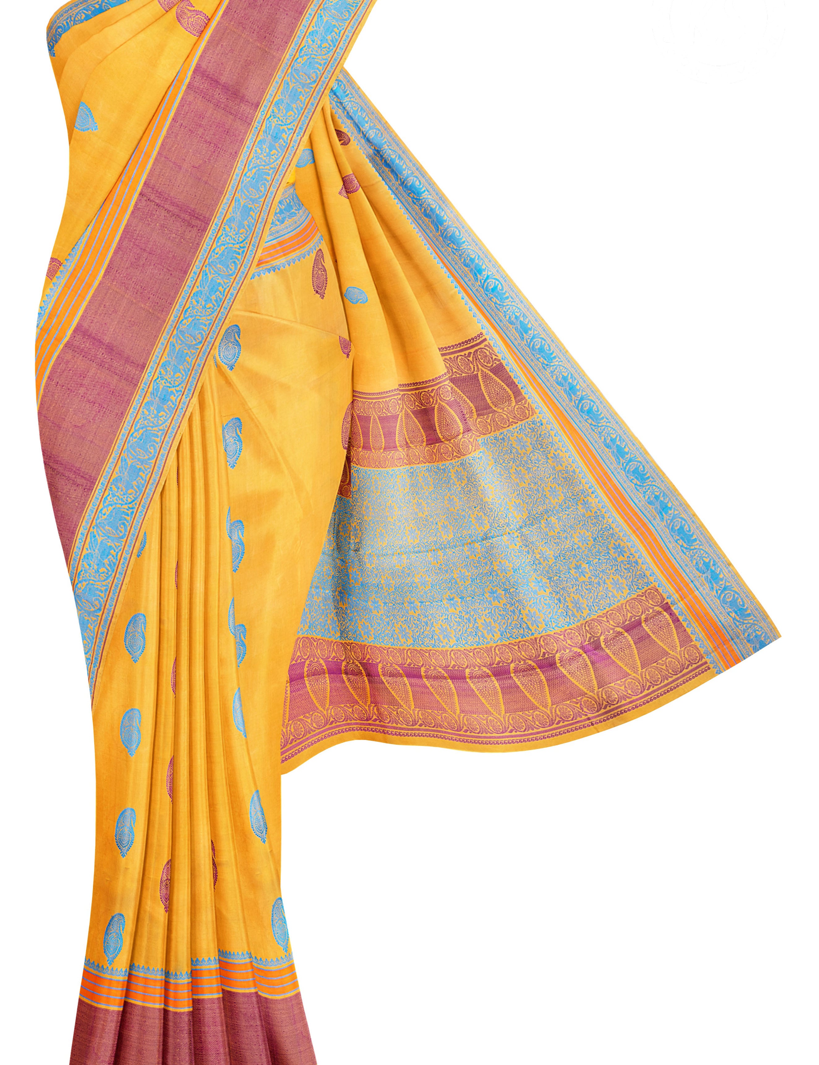 mustard-yellow-silk-saree-with-threadwork-butta-b