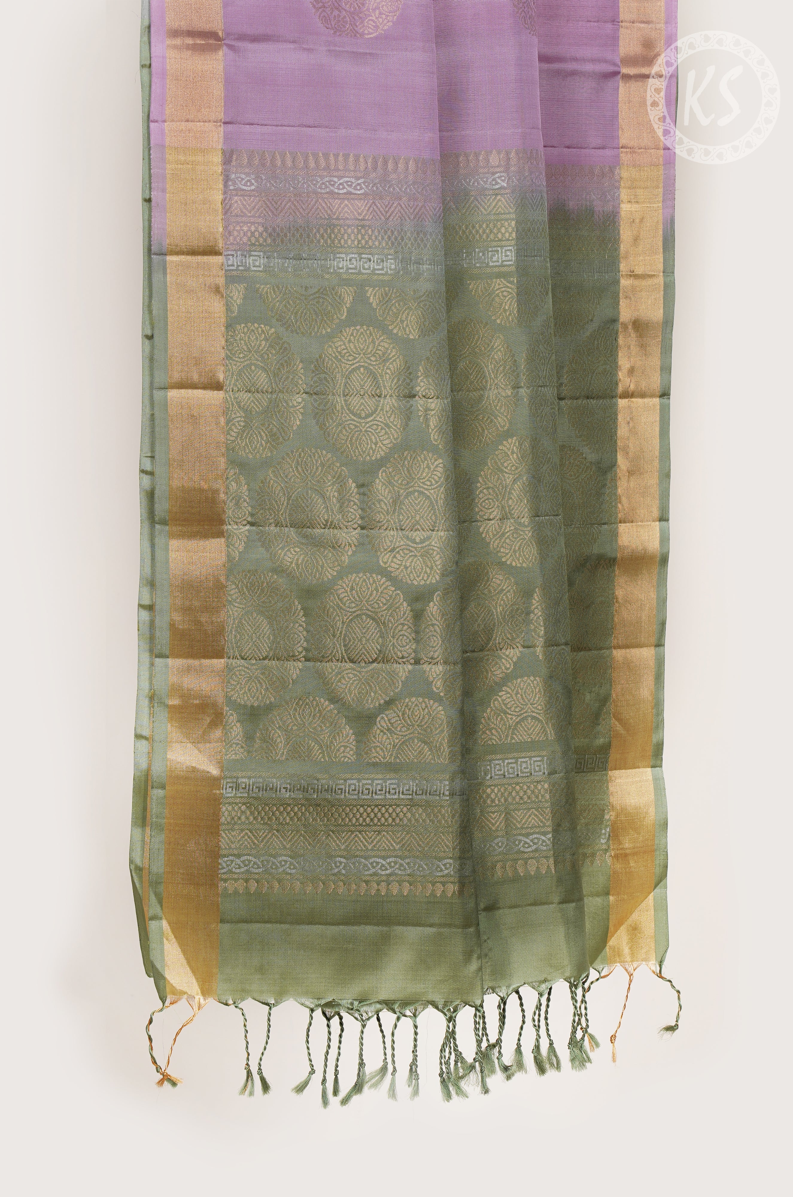 Onion Pink Soft Silk Saree with Rangoli Floral Butta