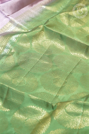 Onion Pink Soft Silk Saree with Rangoli Floral Butta