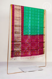 Pista Green Pochampally Soft silk Saree
