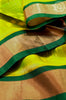 Lime Green & Yellow Dual Tone  Pochampally Soft Silk Saree