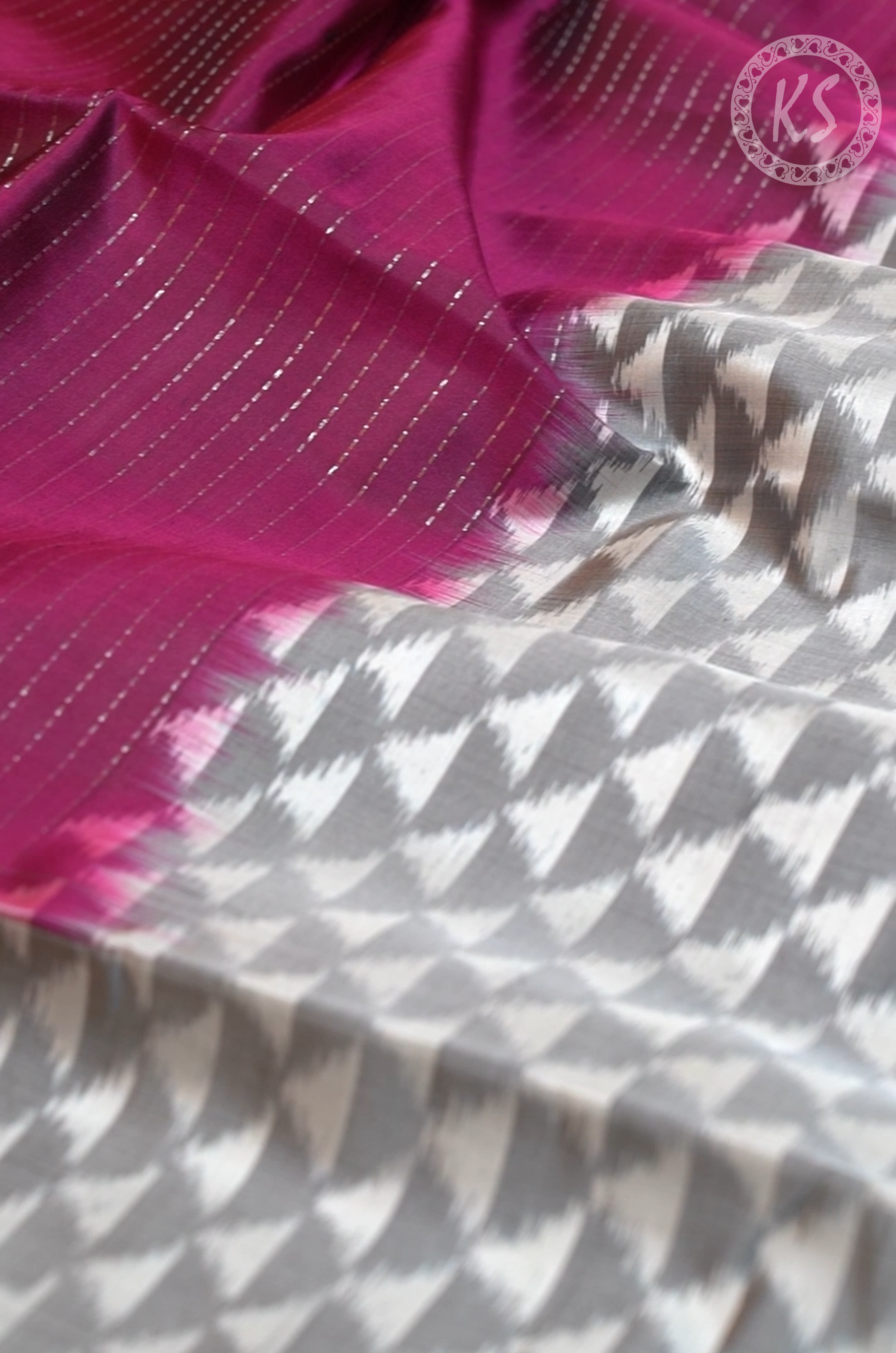 Purple Stripe Soft Silk Saree