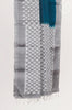 Peacock Blue Stripe Soft Silk Saree